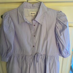&Merci purple & white dress size L